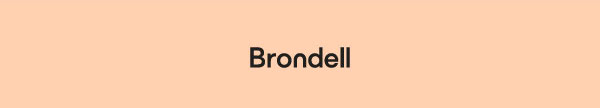 Brondell Logo Black logo on light blue background