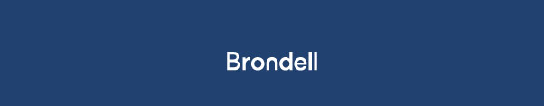 Brondell Logo White on blue background