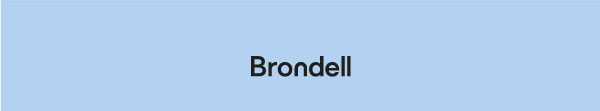 Brondell Logo White on blue background