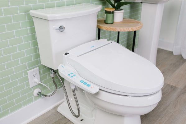 OmigoGS installed on toilet.