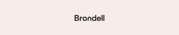 Brondell Logo black on blush background