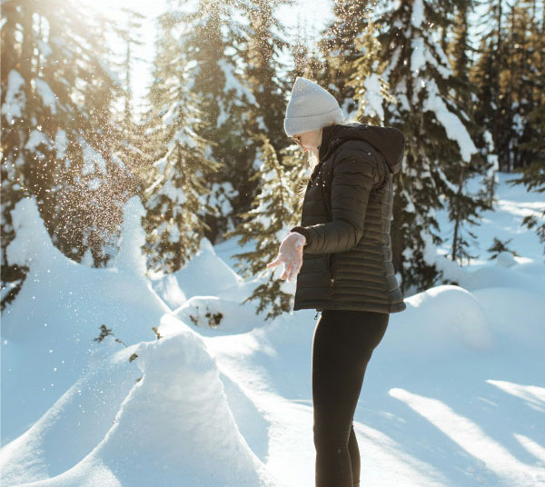 Woman in the snow